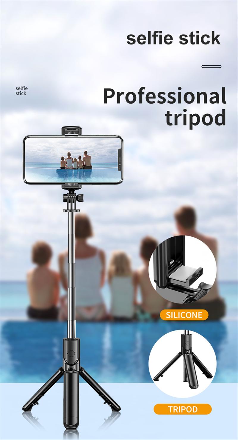 Product Introduction of Bluetooth Wireless Mini  Selfie Tripod Extendable Monopod Remote Shutter For iPhone Samsung Xiaomi Phone Holder 27