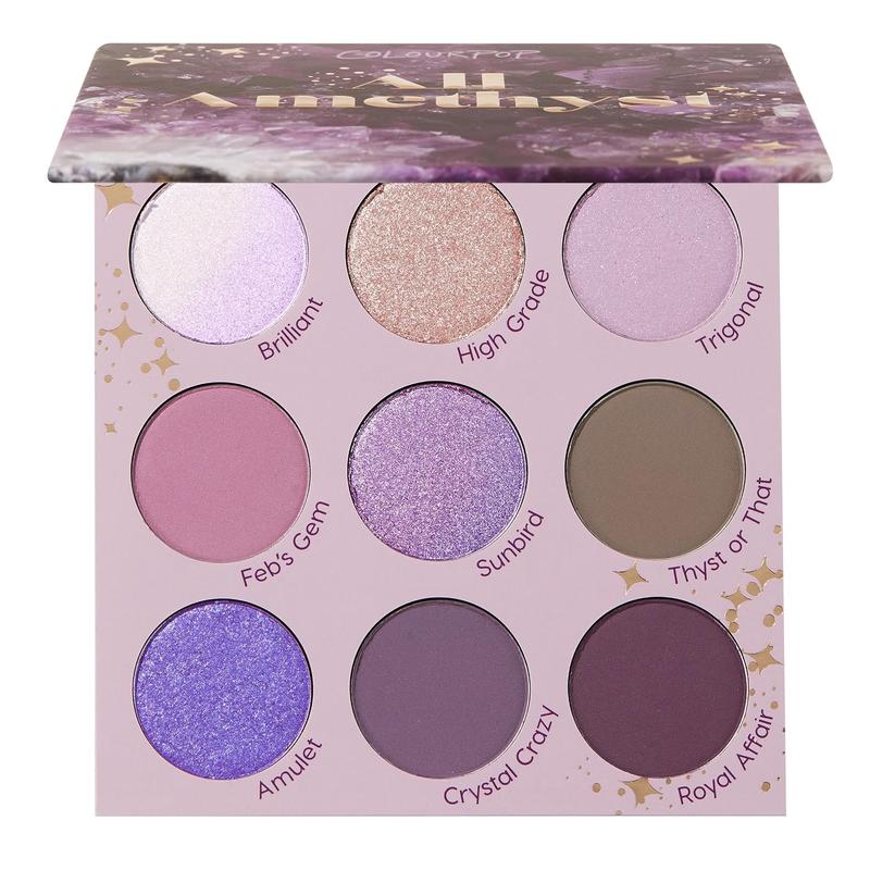 Bảng phấn mắt ColourPop All Amethyst với tông màu kim loại lấp lánh, kết thúc…