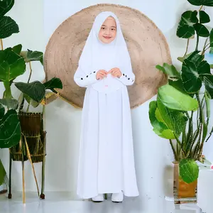 GAMIS ANAK SET HIJAB BERGO SYARI BAHAN CRINKLE AIRFLOW USIA 5-13 TAHUN BAJU MUSLIM ANAK TANGGUNG Setelan Panjang Set Khimar Variasi Kancing Nyaman Dress Shakila