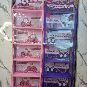 RAK TAS KARAKTER HELLO KITY JUMBO | RAK TAS GANTUNG KARAKTER | RAK TAS SUSUN ALAS TRIPLEK MIKA TEBAL