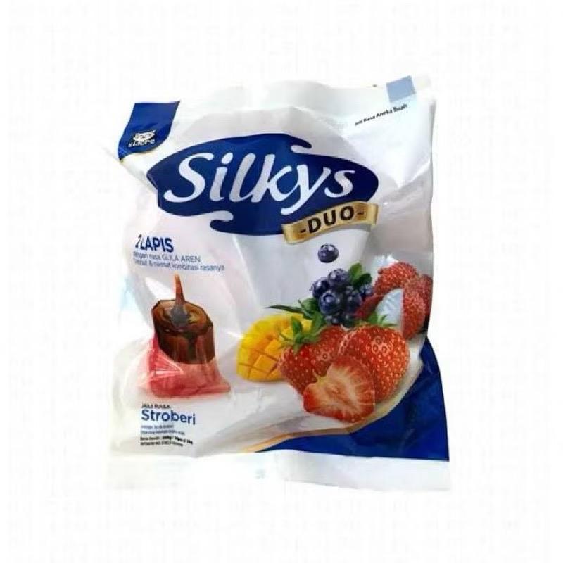 ￼SNACK VIRAL SILKYS PUDING DUO JELI RASA STROBERI BLUEBERRY [ 1 BUNGKUS ISI 10 PCS @26G] | SILKYS JELI RASA ANEKA BUAH DENGAN RASA GULA AREN 5