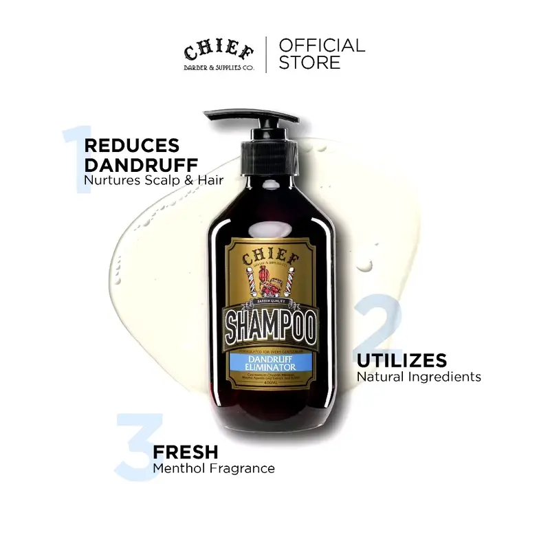 CHIEF Shampoo Dandruff Eliminator 400ml - Shampo Pria Anti Ketombe 3