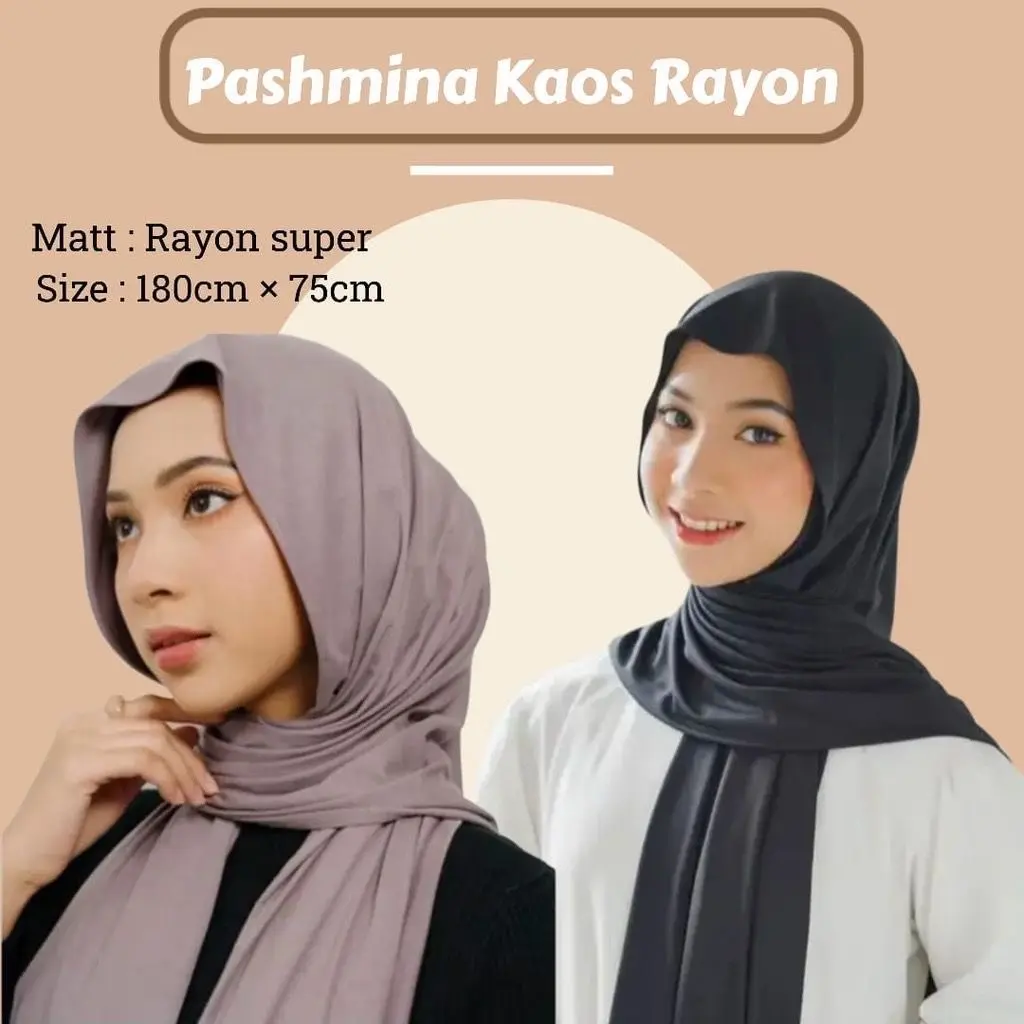 Pashmina Kaos/Pashmina Kaos Rayon Premium