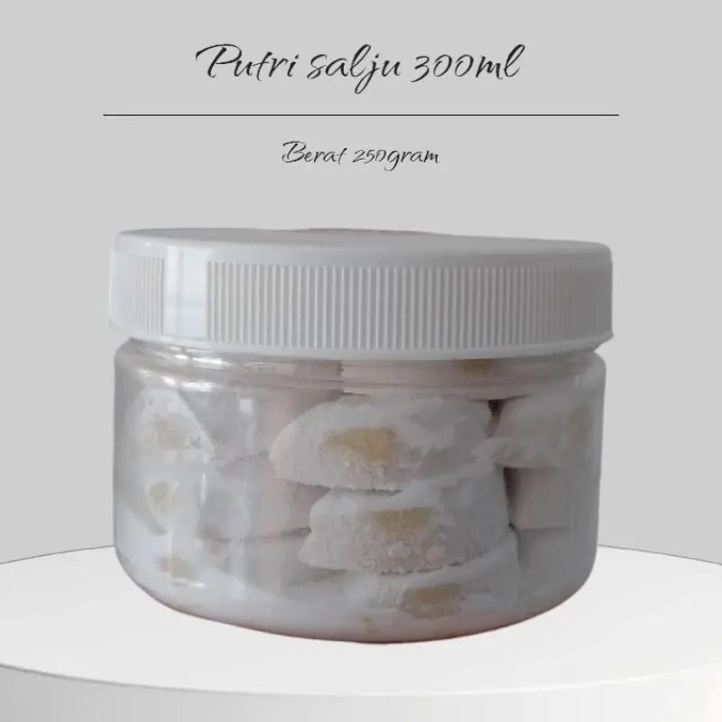 paket 2 toples kue kering putri salju 300 gram kuker sandy