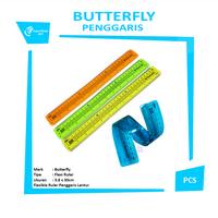 Gambar Butterfly- Flexi Ruler 30cm - Penggaris Plastik - Pcs dari Papershopjkt Kota Administrasi Jakarta Utara 1 Tokopedia