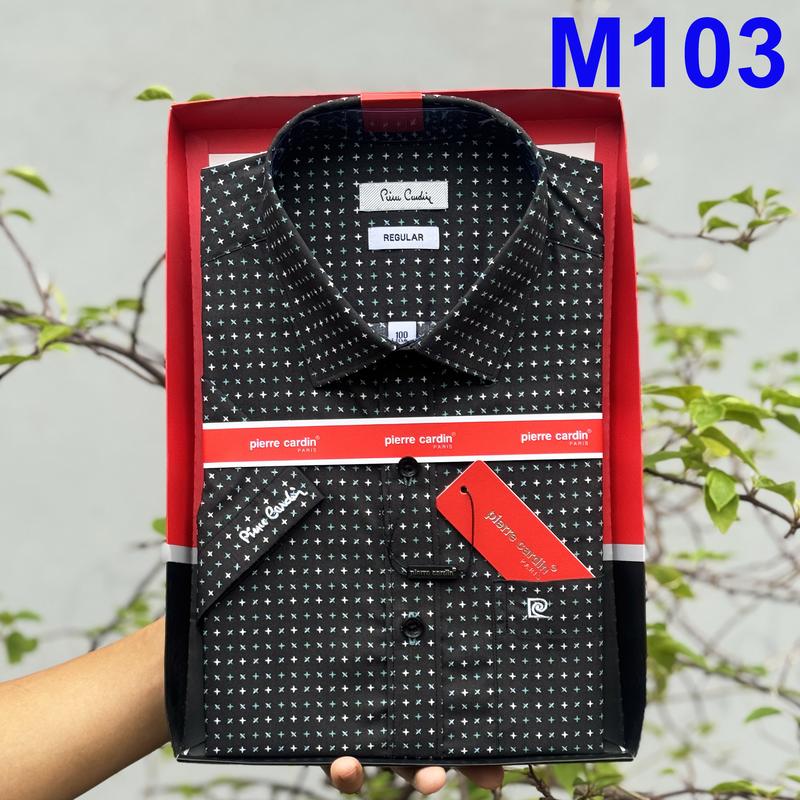  Áo Sơ Mi Pierre Cardin Áo Sơ  Mi Nam Ngắn Tay Trắng Hàng Xuất Dư Cao Cấp Mẫu Mới 2025 
