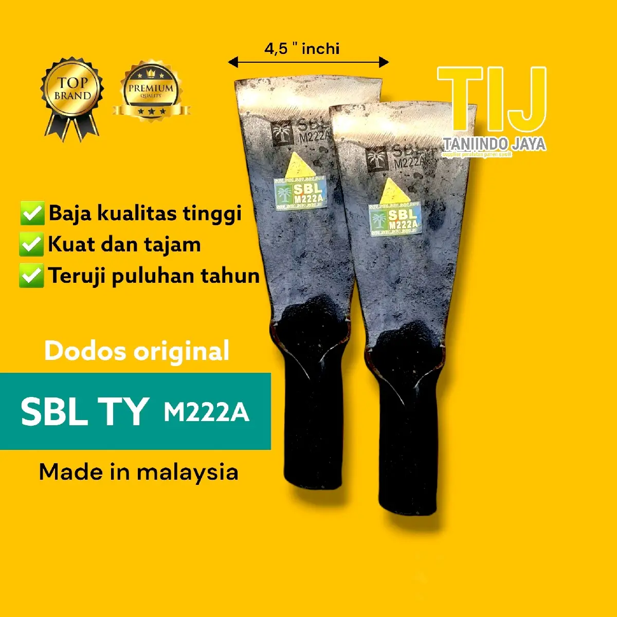 DODOS SBL M222A  4,5 inchi ORIGINAL made in malaysia / alat panen sawit