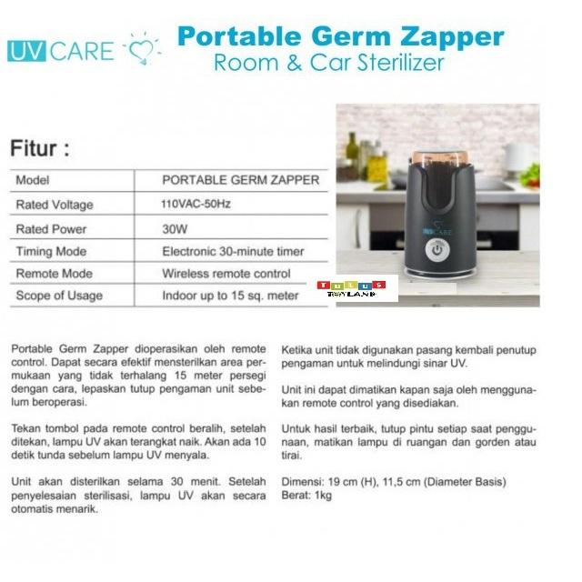 PROMO UV Care Room Sterilizer Portable Germ Zapper Alat Steril Ruangan bunuh Virus Kuman Bakteri 5