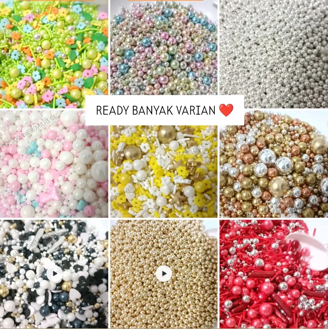 [ 10 GRAM ] Sprinkle Hiasan Tart Kue 10 Gram Permen Sprinkle 10 Gram Sprinkle Mutiara Silver Gold 10 Gram