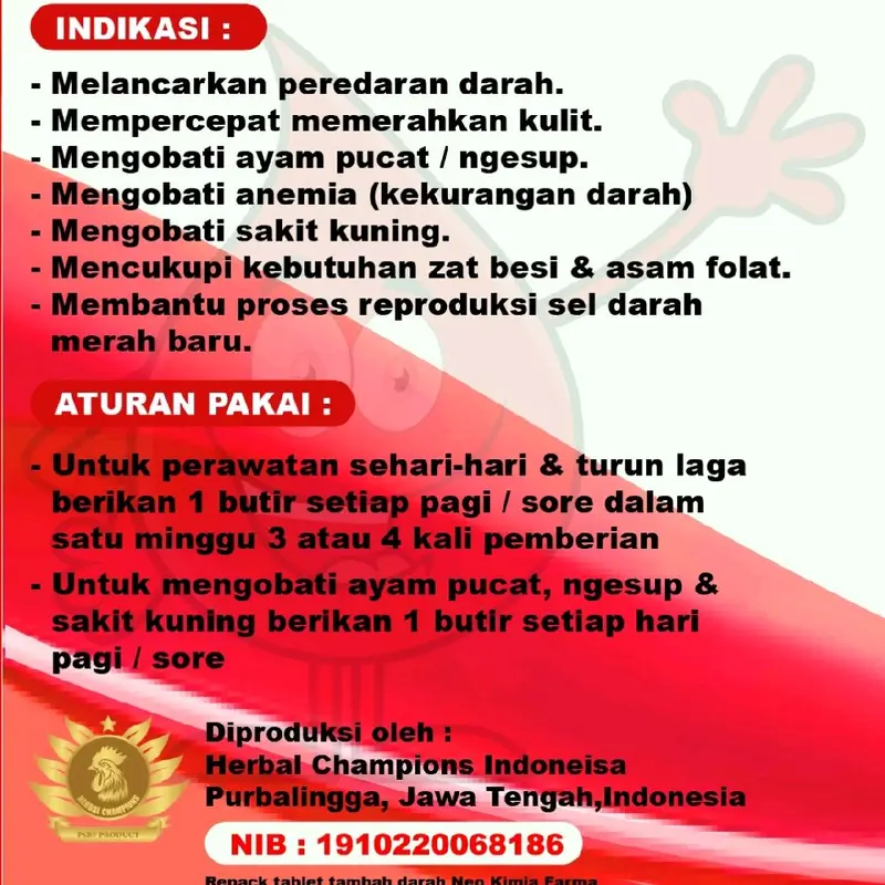 NEMOVIT LOKAL VITAMIN AYAM PUTRA SERAYU BREEDING FARM MEMERAHKAN AYAM 2