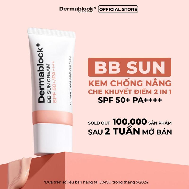 DEAL 99K KEM CHỐNG NẮNG DERMABLOCK SPF50+ PA++++ DÀNH CHO MỌI LOẠI DA 1