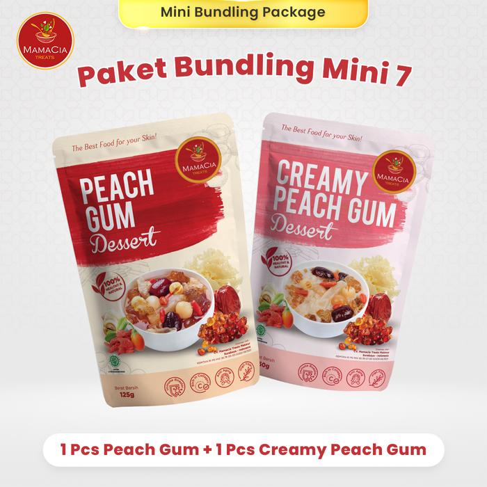 Gambar Mamacia Treats Paket Bundling MINI 7 : Creamy Peach Gum Dessert + Peach Gum Dessert - Mini CPG + Mini PG dari Mamacia Treats Kota Surabaya Tokopedia
