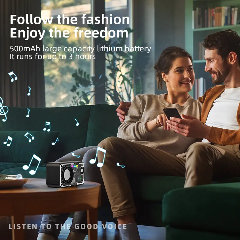 GOOJODOQ AB4085 Speaker LED Bluetooth Speaker 5.3 Surround Sound System RGB Multifunction Speaker Connect Desktop/Laptop/TV/Mobile Speaker . 4