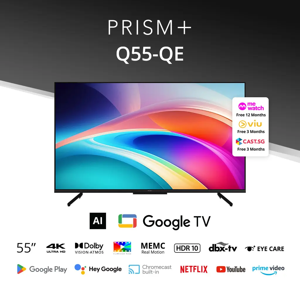 PRISM+ Q55 Quantum Edition | 4K AI Google TV | 55 inch [Arrives in Late May to Early June]