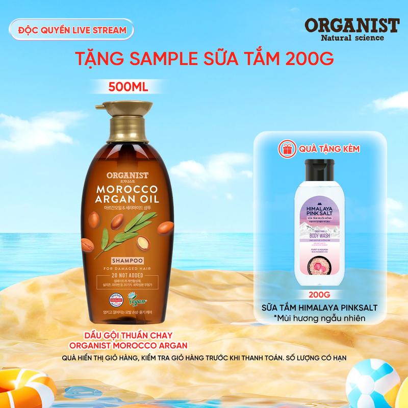 [Organist  Official] Dầu gội thuần chay Organist Morocco Argan 500ml cho tóc hư tổn