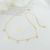 Gambar K250 Kalung Titanium Wanita Rantai Nori Kombinasi Love & Permata Korean Style Emas Perhiasan dari mahkota Mall Jewelry Kota Administrasi Jakarta Barat 1 Tokopedia