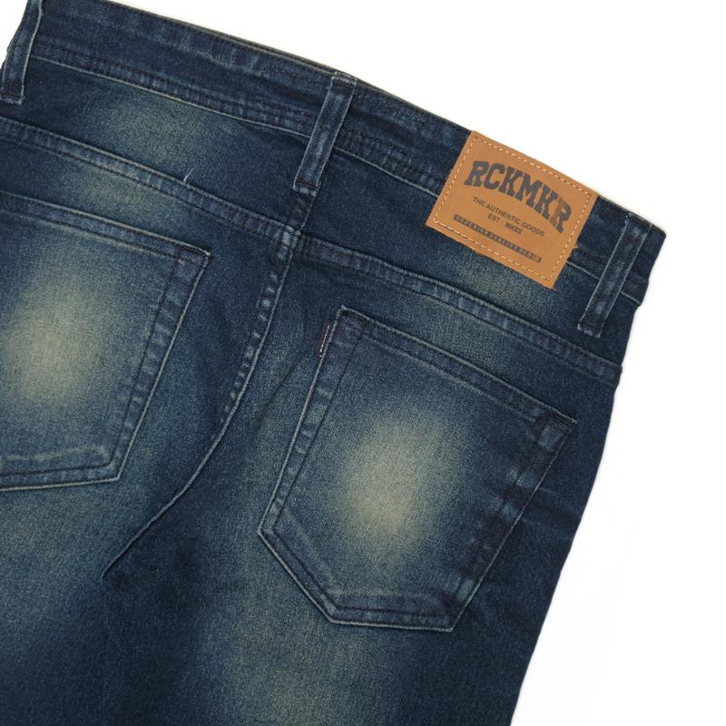 Rockmaker Celana Denim Selvedge Accent Emerald Slim Fit Jeans 7