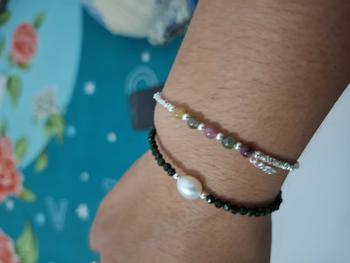 Product Review of QMJ STORE - Q153 Vòng tay MINH NGỌC đá thạch anh 3 li mix charm ngọc trai thời trang phụ kiện trang sức bạc 925 cao cấp from H**g X**n 0