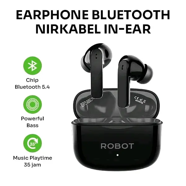 ROBOT TWS AIRBUDS T70E DEEP BASS  BT ORGINAL Earphone