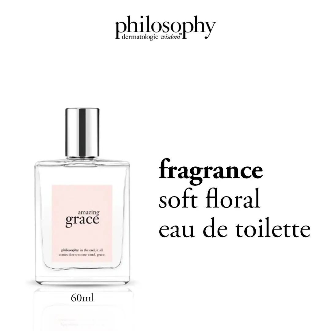 philosophy amazing grace eau de toilette 10ml | 60ml (with bergamot, lily & musk) | soft floral perfume for women