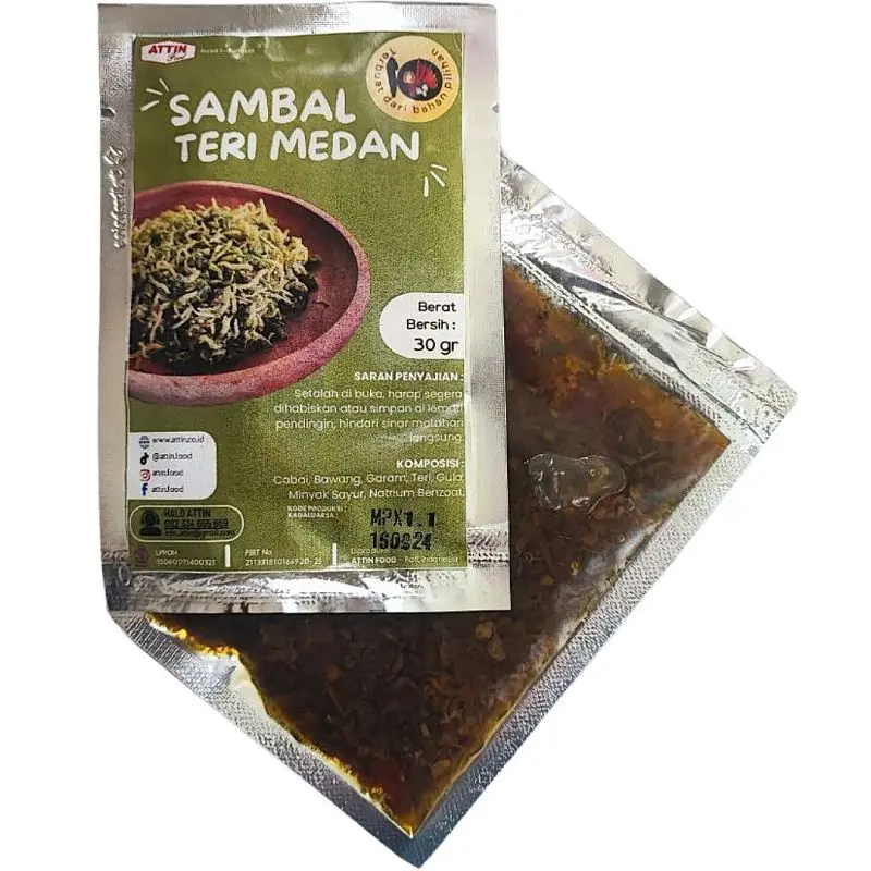 Sambal Teri Medan Sachet Siap Makan Alami