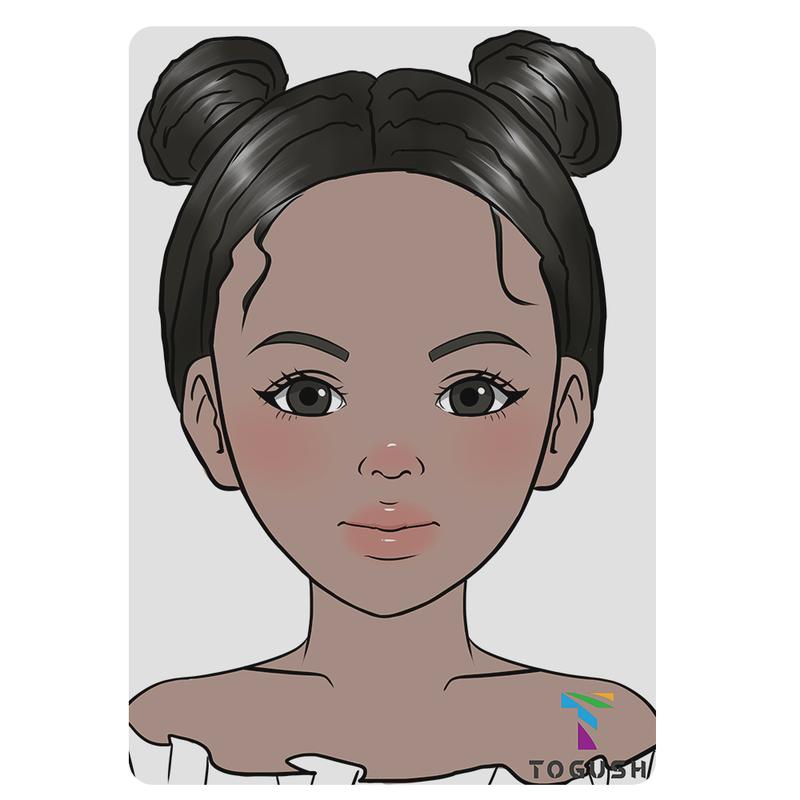 Product Introduction of OPHIR TOGUSH A4 Face Paint Practice Board, Reusable Colored Makeup Practice Template 1
