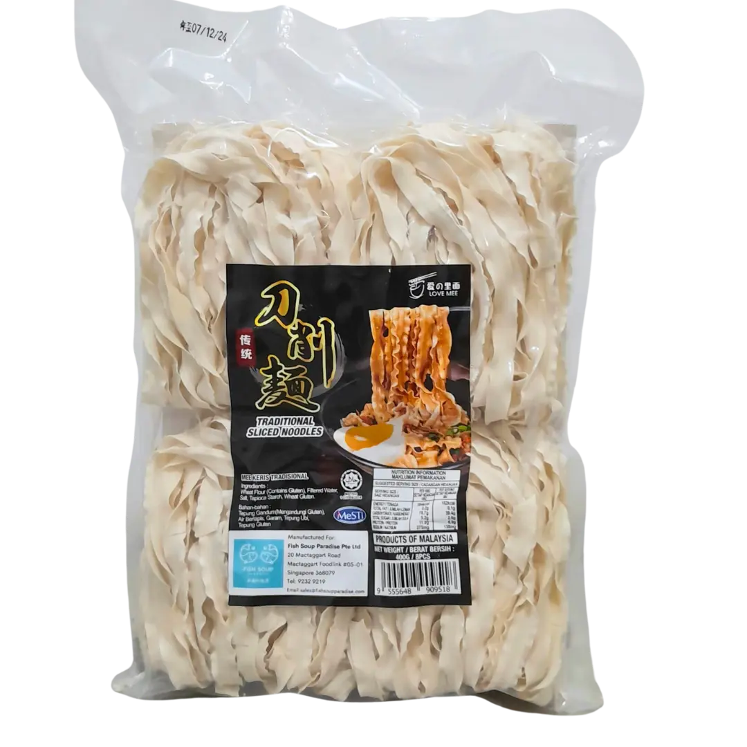 Fish Soup Paradise Traditional Knife Sliced Noodles  [Jumbo Pack - 8 pcs]
