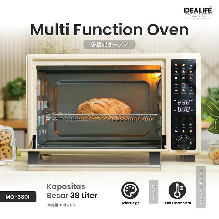 Gambar IDEALIFE - Multi Function Oven – Pemanggang Multi Fungsi - 38L - (MO-3801) dari IDEALIFE ONLINE STORE Kota Administrasi Jakarta Utara Tokopedia