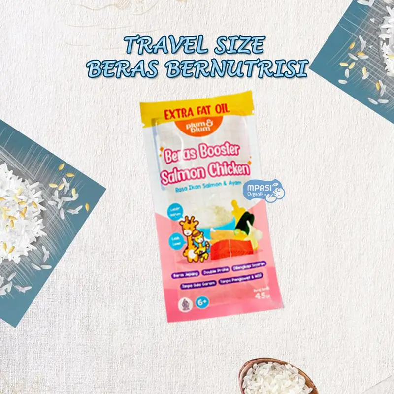 Plum & Blum Beras Mpasi BB Booster Nutrisi Double Prohe Travel Size - 45 gr / Beras Mpasi Bayi 8