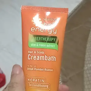 Makarizo Hair Energy Fibertherapy Hair & Scalp Creambath 5X Conditioning Aloe & Melon Extract 100 mL