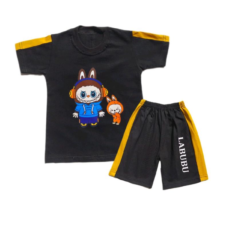 setelan kaos anak bahan combed 2
