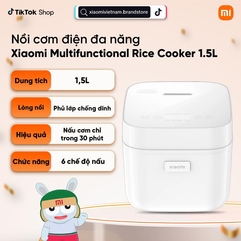 Nồi cơm điện đa năng Xiaomi Multifunctional Rice Cooker 1.5L BHR9175VN -Điều khiển cảm ứng - Nấu cơm nhanh