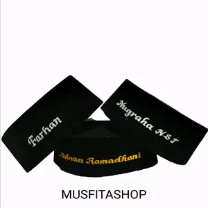 Peci Songkok Kopiah Anak Laki Laki Dan Dewasa Gratis Recues Nama Sendiri Suka Suka Bordir Polos Hitam Beludru