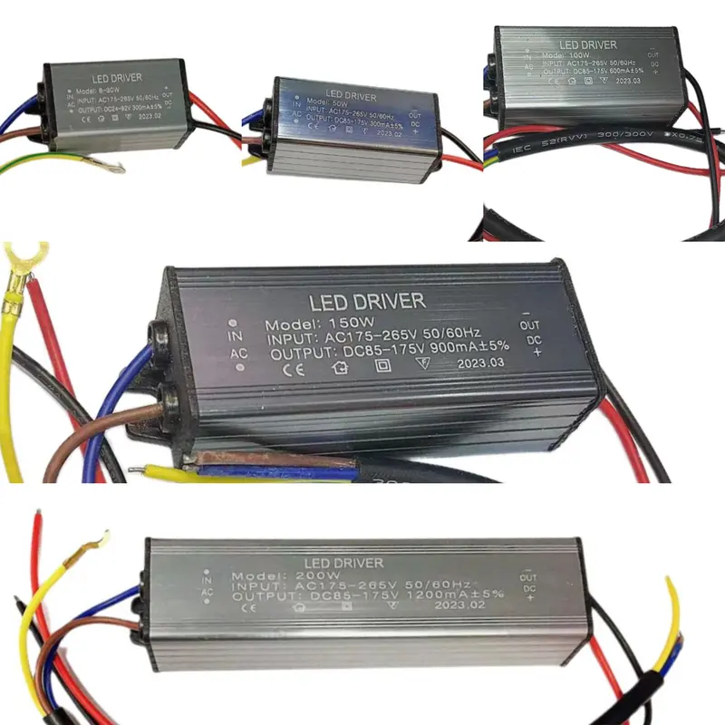 Bộ điều khiển LED không thấm nước, OIMG, Điện áp đơn, Nguồn điện, Có sẵn trong 8-30W, 50W, 100W, 150W, 200W, Công suất cao, AC175-265V, DC85-175V, Chống thấm nước IP66 7