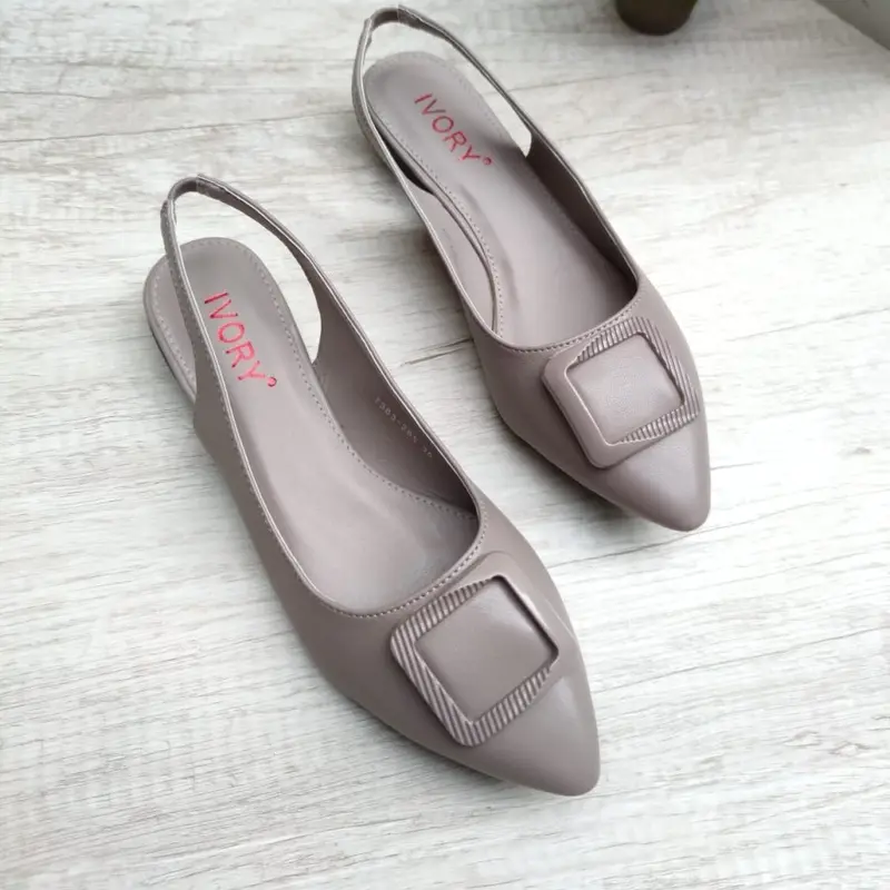 IVORY Sepatu Flat Wanita Terbaru Tali Belakang TS383-285 2