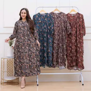 Midi Dress Ploint Terbaru dengan Desain Bunga Elegan dan Warna Variatif untuk Tampilan Stylish Wanita