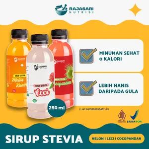Sirup Stevia Rajasari No Sugar 250ml isi Lebih Banyak Tanpa Gula Manis Alami Minuman Syrup 0 kalori
