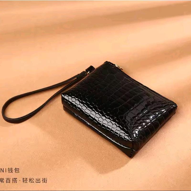 Dompet Uang & Koin Kulit Croco Terbaru 2025 - Model Viral Kekinian - Wanita, Kartu 9
