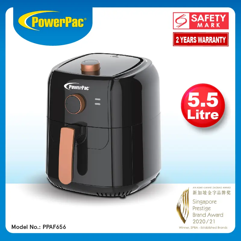 PowerPac Air Fryer 5.5L with Hot Air Flow System (PPAF656)