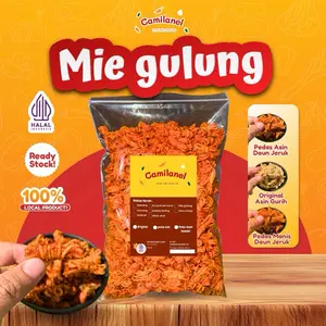 (BEST PRODUK) MIE GULUNG RENYAH 500GRAM - Makanan Ringan Pedas - Tekstur Crunchy & Nagih - Bebas MSG - Halal & Dinkes PIRT