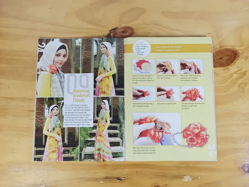 Inspirasi Cantik Korsase & Gaya Hijab – 24 Kreasi Korsase Hijab yang Simpel & Mudah Dipraktikkan | Buku Panduan Kreatif Membuat Aksesori Korsase Cantik untuk Mempercantik Berbagai Gaya Hijab.