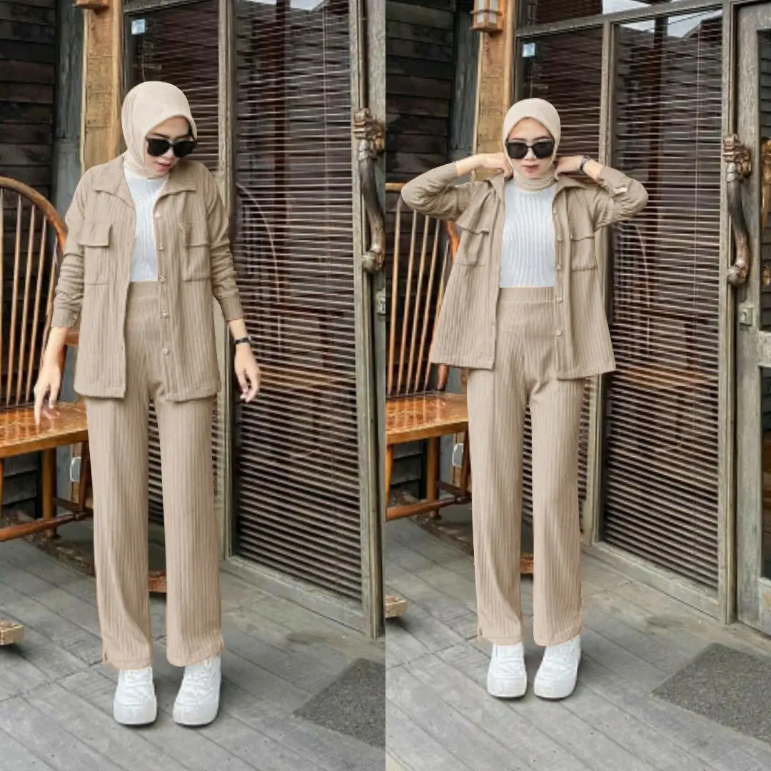 ONE SET KNITT OUTER SETELAN WANITA KNITT HORNETT TERMURAH BAJU WANITA TERBARU Setelan Baju Wanita oneset murah ootd  one 1