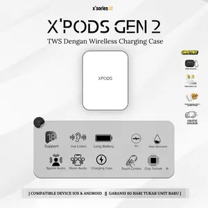 UrbanPods X Gen 2 TWS Wireless Earbuds Premium Charging Case Headseat Bluetooth