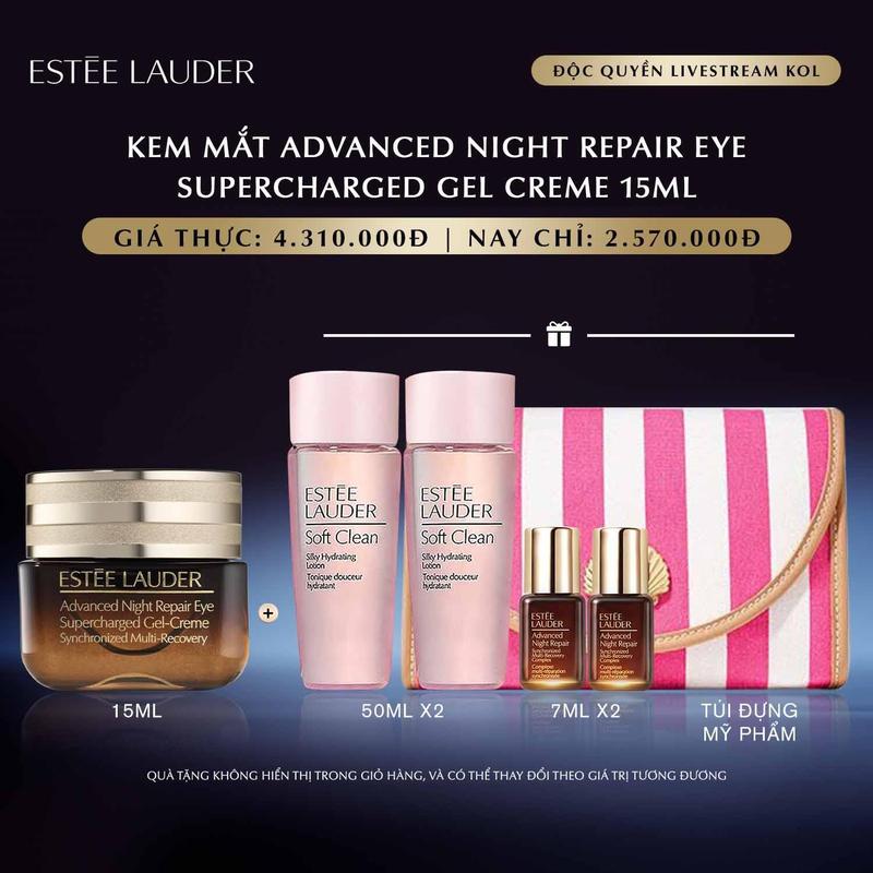   KOL x Estée Lauder  Kem mắt dạng gel Estee Lauder Advanced Night Repair Eye Supercharged Gel-Crème Synchronized Multi-Recovery Eye Cream 15ml 