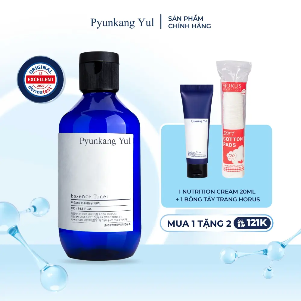 [QT 1 kem dưỡng 20ml+ 1 BTT] Nước hoa hồng cấp ẩm làm dịu Pyunkang Yul Essence Toner 200ml | Skincare Chăm sóc da Làm đẹp da Dưỡng ẩm da