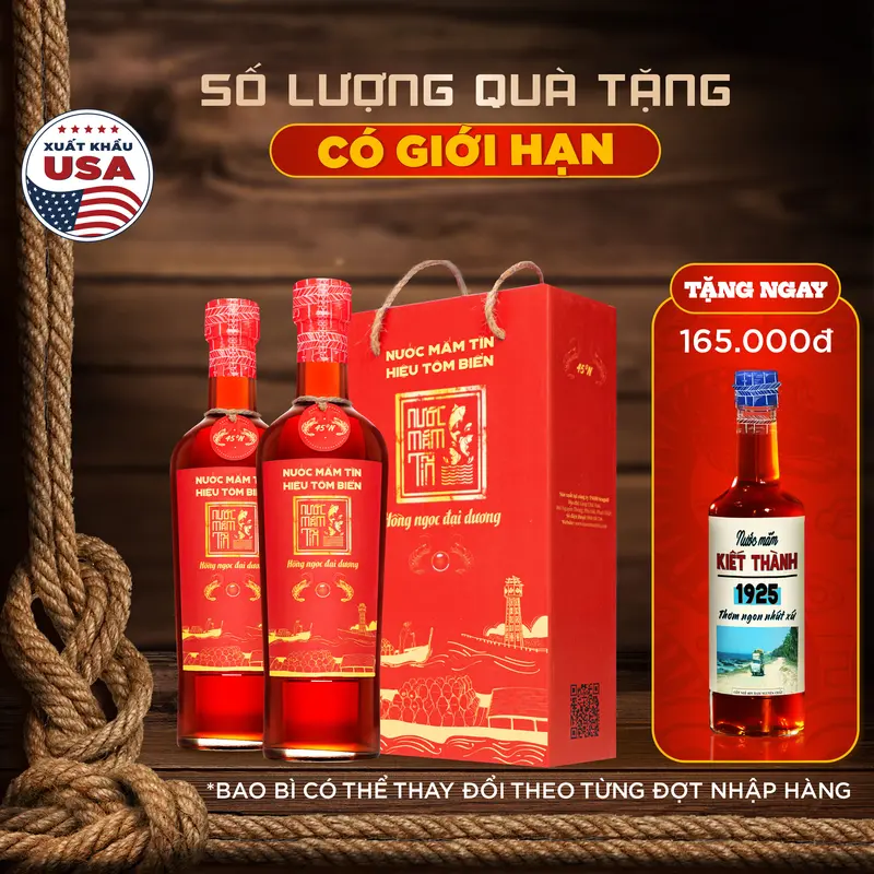 Combo 2 Chai Nước Mắm Tôm Biển độ đạm 45N tự nhiên - Nước Mắm Tĩn 500ml/chai Hồng Ngọc Đại Dương nguyên chất truyền thống sạch - TET 0