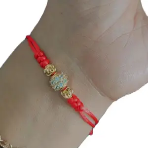 Gelang tali 3 bola permata