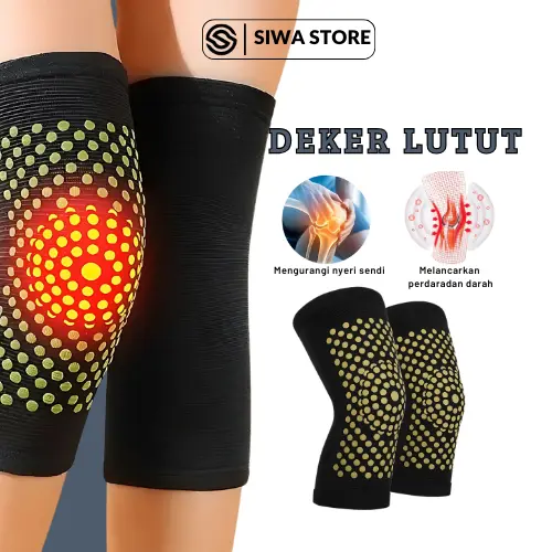 Sepasang Deker Pelindung Lutut Alat Terapi Magnetik Lutut Penghilang Nyeri Lutut dan Dengkul