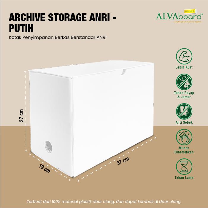 Kardus Dokumen Arsip ALVAboard Box Standar BI Ukuran 37x19x27 cm (P x L x T) 2