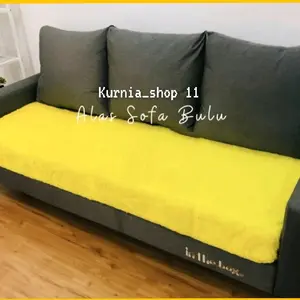 Alas Sarung Sofa Tamu Kain Bulu Rasfur Ukuran 170x100cm Dan 100x85 cm 3 / 2 Seater Tempat Dudukan Alas Kursi Sofa Tamu Bulu Rasfur Alas Kursi Kayu Ruang Tamu Sarung Sofa Lembut